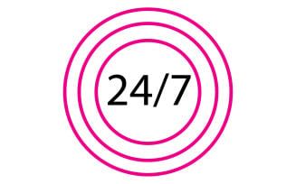 24 hour time icon logo design v133