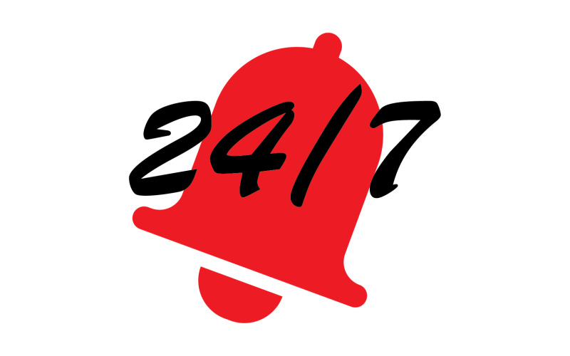 24 hour time icon logo design v136 Logo Template