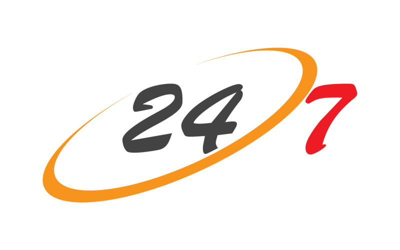 24 hour time icon logo design v138 Logo Template