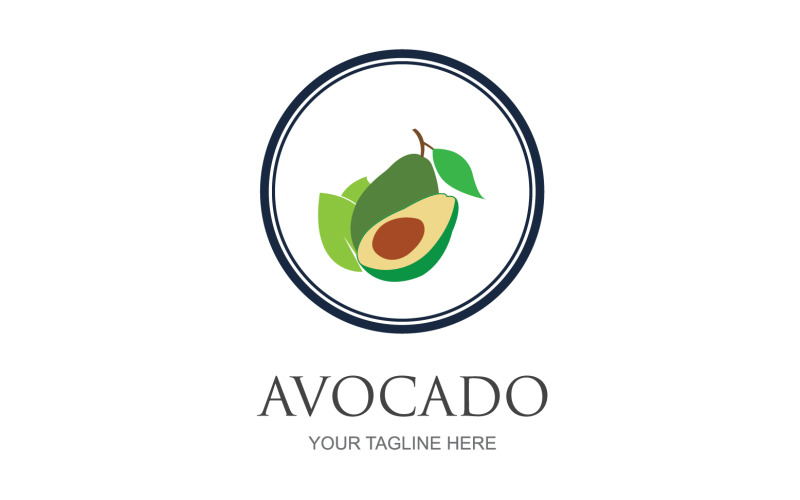 Avocado fruits icon vector logo design v55 Logo Template