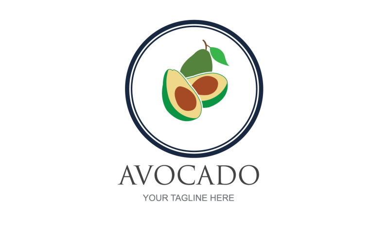 Avocado fruits icon vector logo design v57 Logo Template