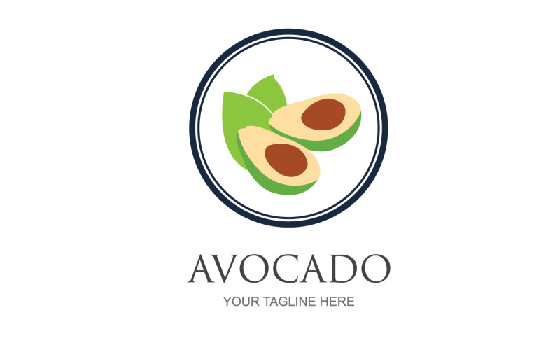 Avocado fruits icon vector logo design v62 Logo Template