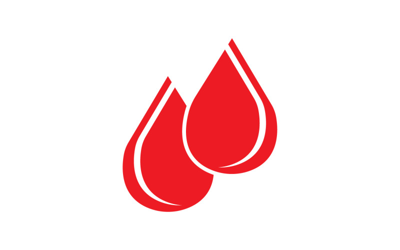 Blood drop icon logo vector element v10 Logo Template
