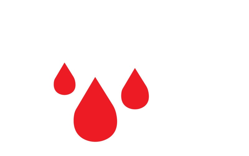 Blood drop icon logo vector element v13 Logo Template