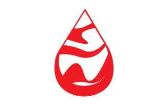 Blood drop icon logo vector element v15