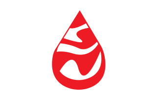 Blood drop icon logo vector element v17