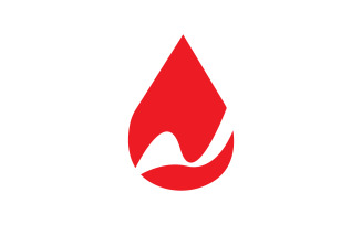Blood drop icon logo vector element v23