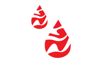 Blood drop icon logo vector element v25