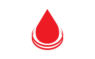 Blood drop icon logo vector element v6