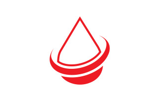 Blood drop icon logo vector element v9