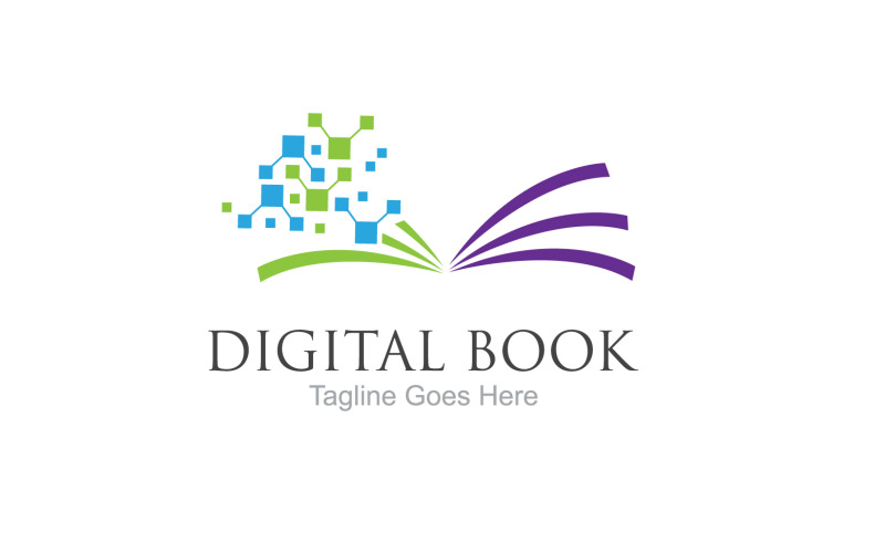Book reading education logo vector v11 Logo Template