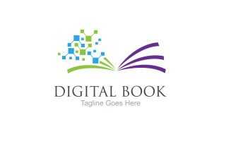 Book reading education logo vector v11