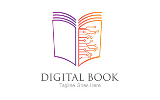 Book reading education logo vector v18