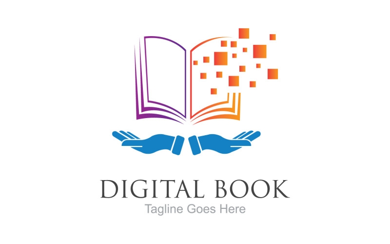 Book reading education logo vector v1 Logo Template