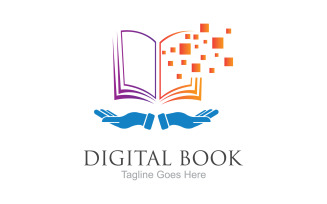 Book reading education logo vector v1