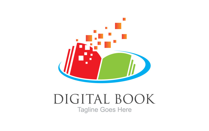 Book reading education logo vector v20 Logo Template