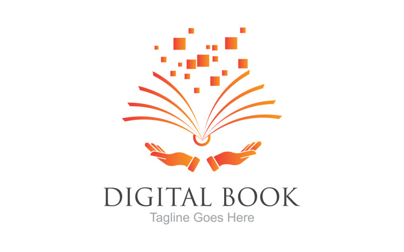 Book reading education logo vector v21 Logo Template