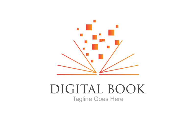 Book reading education logo vector v22 Logo Template