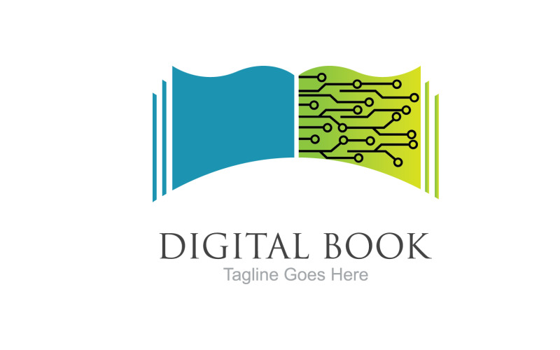 Book reading education logo vector v23 Logo Template