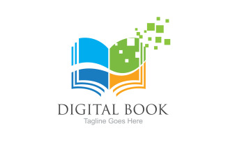 Book reading education logo vector v28