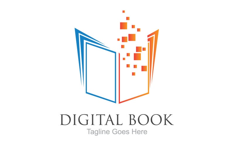 Book reading education logo vector v34 Logo Template
