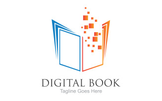 Book reading education logo vector v34