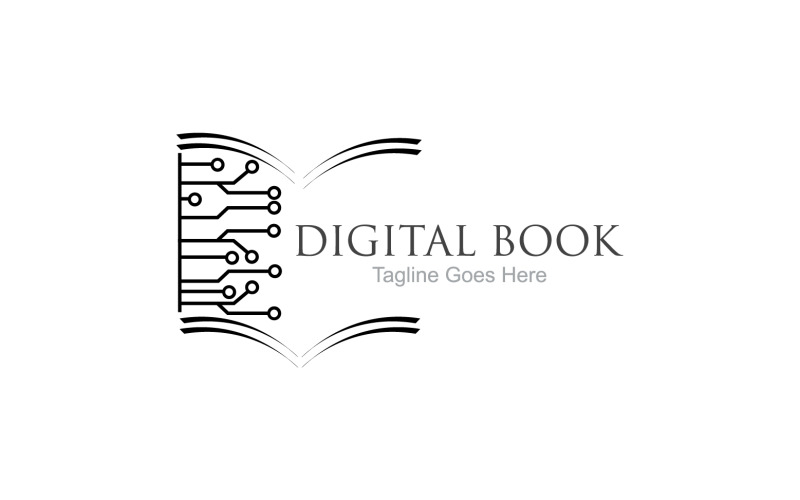 Book reading education logo vector v37 Logo Template