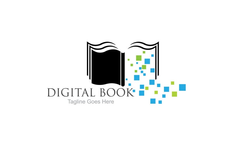 Book reading education logo vector v38 Logo Template