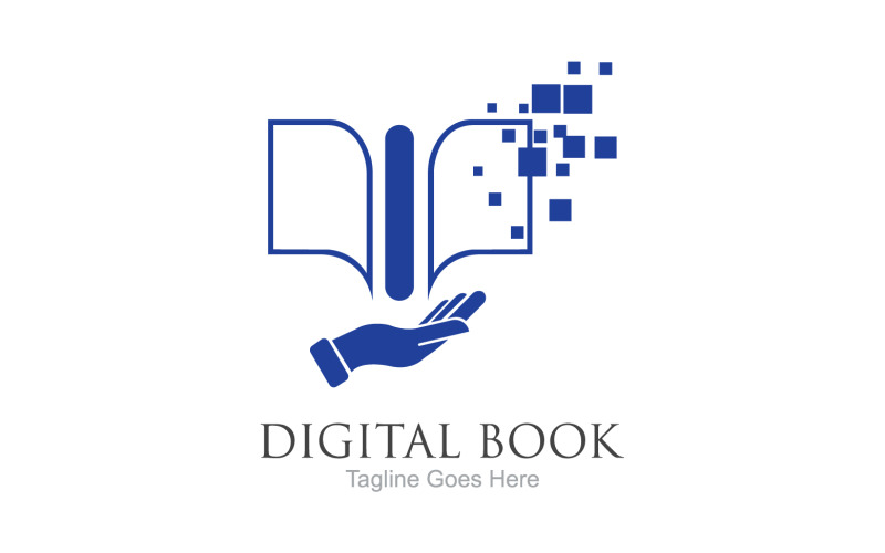Book reading education logo vector v40 Logo Template