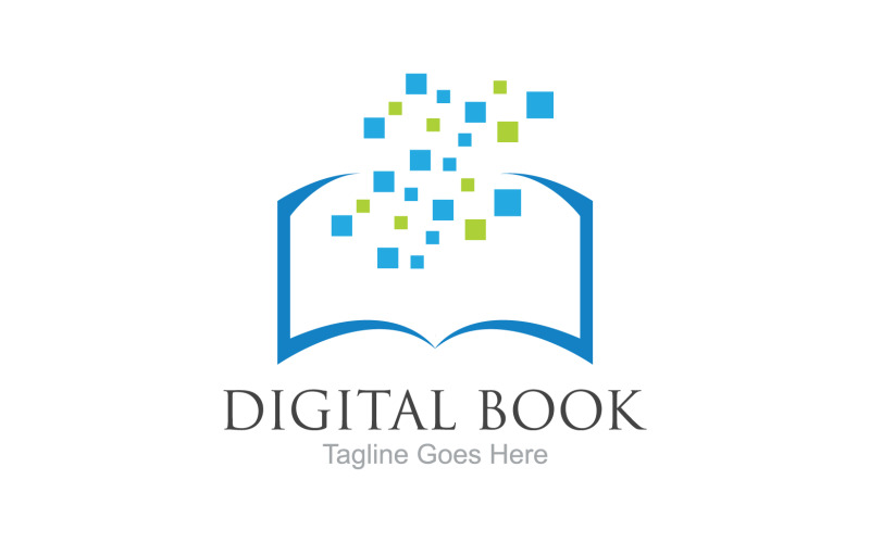Book reading education logo vector v41 Logo Template