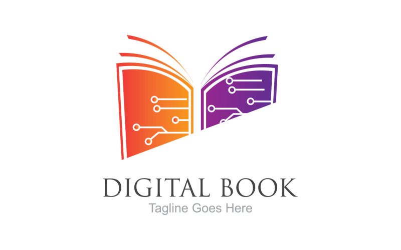 Book reading education logo vector v42 Logo Template