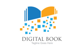 Book reading education logo vector v44
