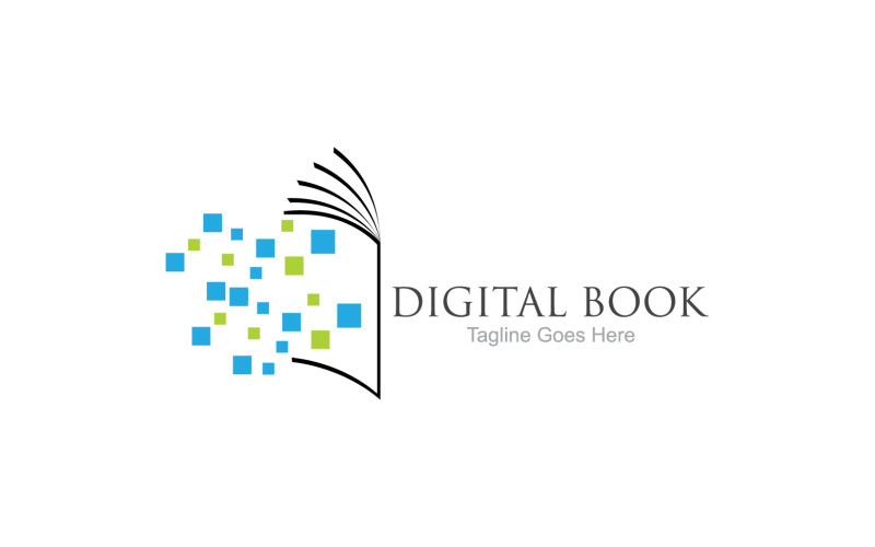 Book reading education logo vector v45 Logo Template