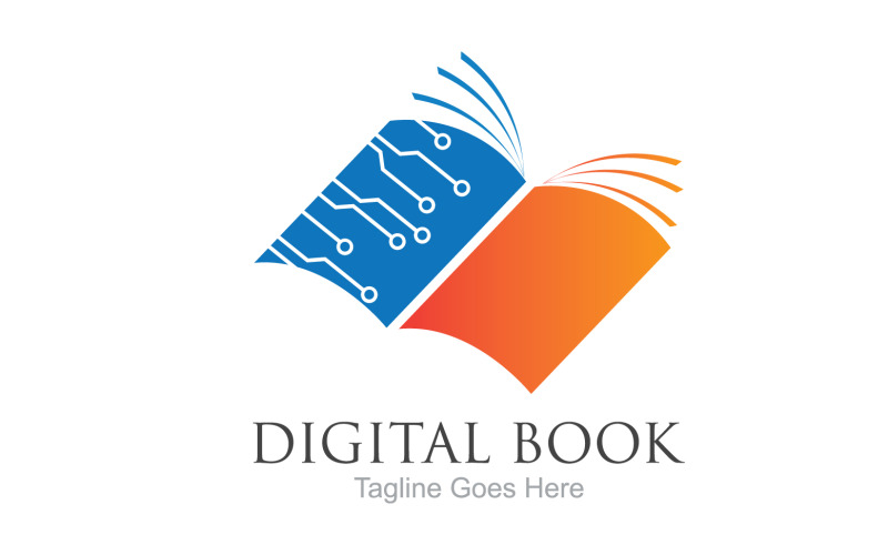 Book reading education logo vector v47 Logo Template