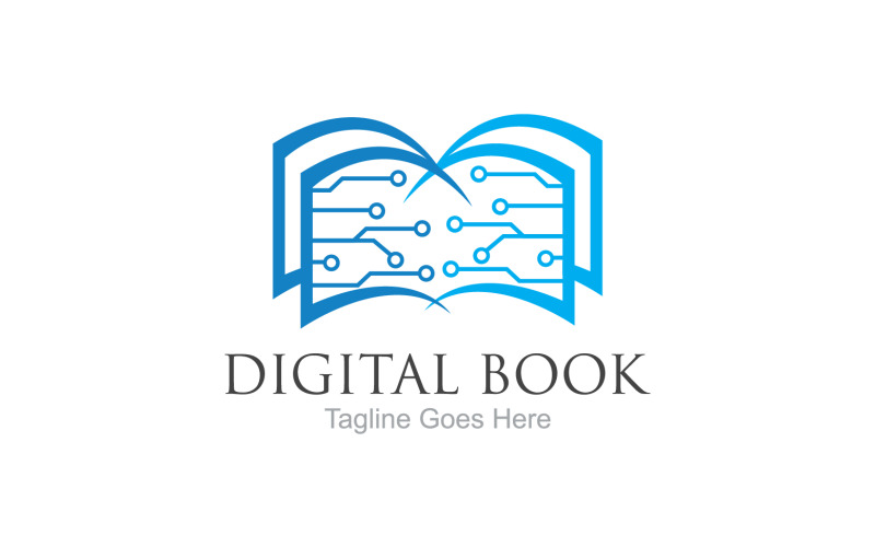 Book reading education logo vector v49 Logo Template