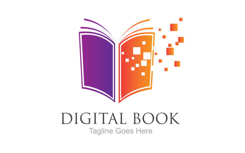 Book reading education logo vector v50 Logo Template
