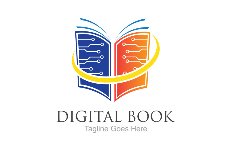 Book reading education logo vector v51 Logo Template