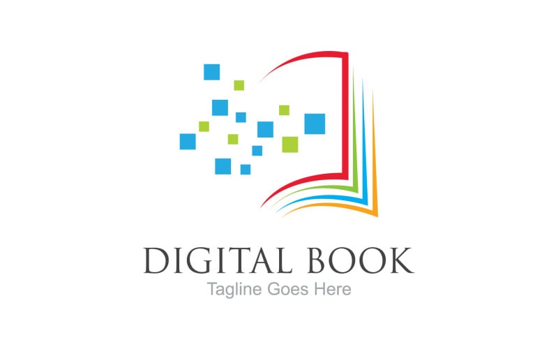 Book reading education logo vector v52 Logo Template