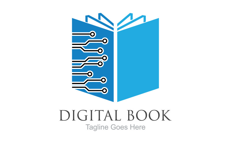 Book reading education logo vector v53 Logo Template