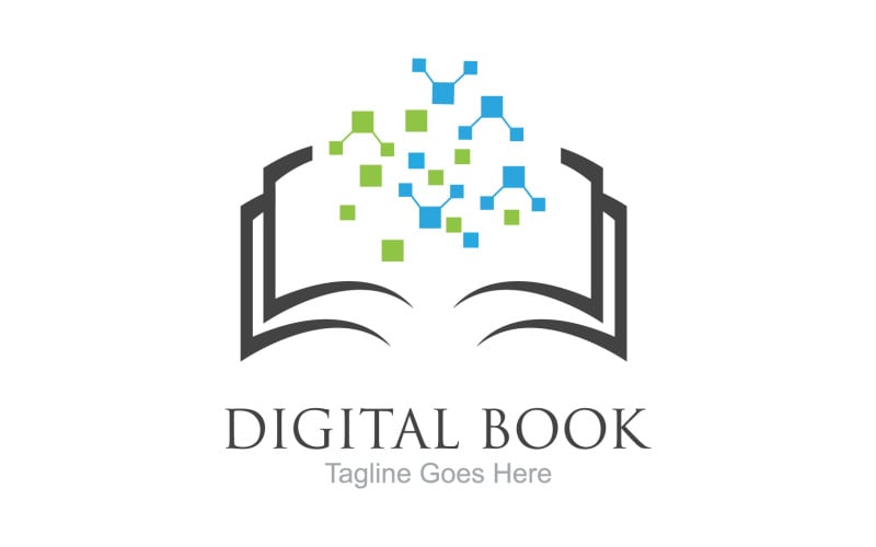 Book reading education logo vector v57 Logo Template