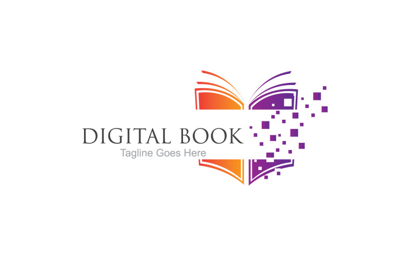 Book reading education logo vector v58 Logo Template