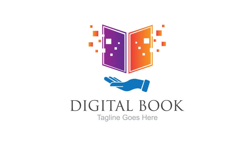 Book reading education logo vector v59 Logo Template