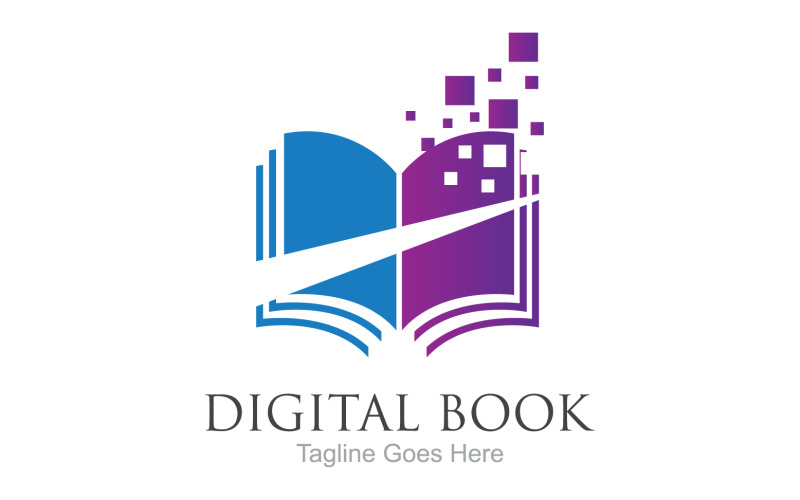 Book reading education logo vector v60 Logo Template