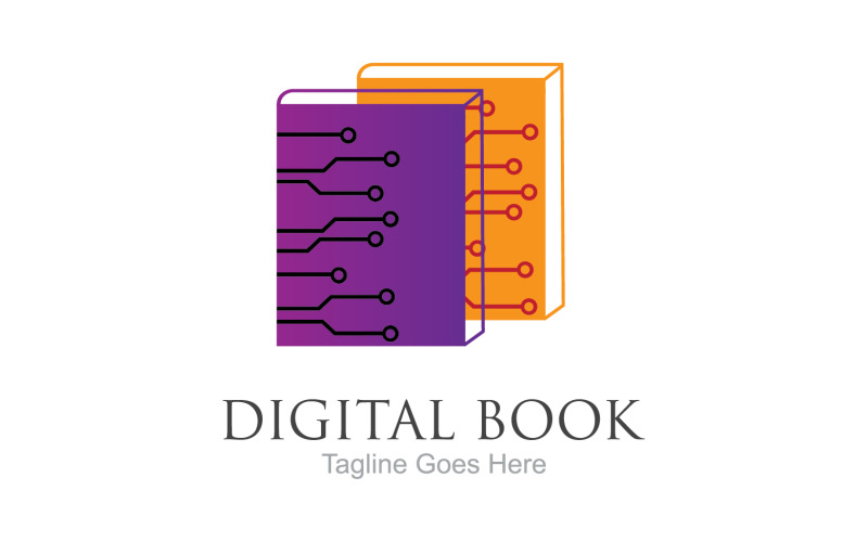 Book reading education logo vector v61 Logo Template
