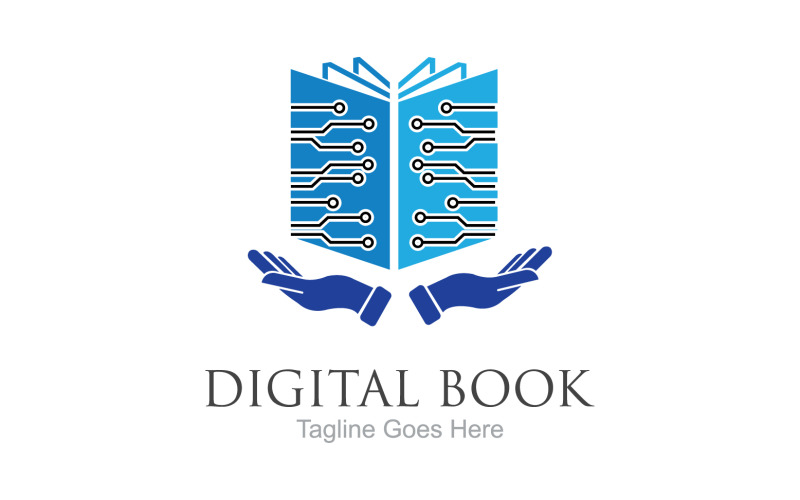 Book reading education logo vector v62 Logo Template