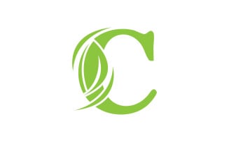 C letter leaf green vector version v4