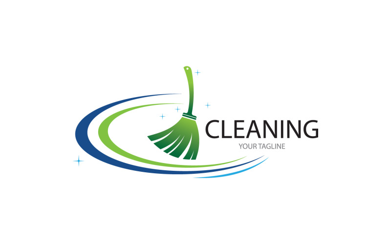 Cleaning service icon logo vector v10 Logo Template