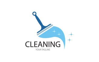 Cleaning service icon logo vector v12