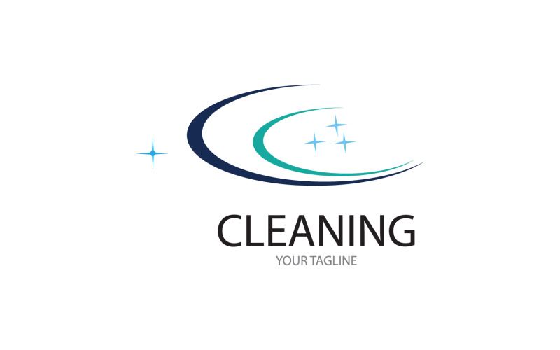 Cleaning service icon logo vector v20 Logo Template