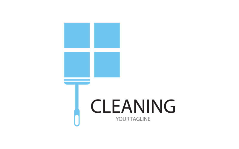 Cleaning service icon logo vector v40 Logo Template